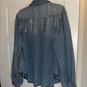 First Love Blue Jean Jacket with Silver Accents